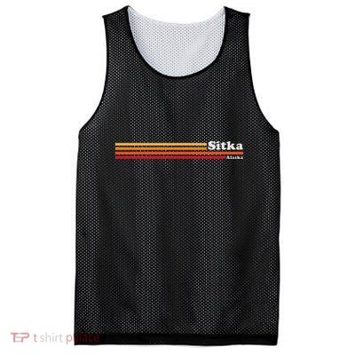 Vintage 1980s Graphic Style Sitka Alaska Mesh Reversible Basketball Jersey Tank