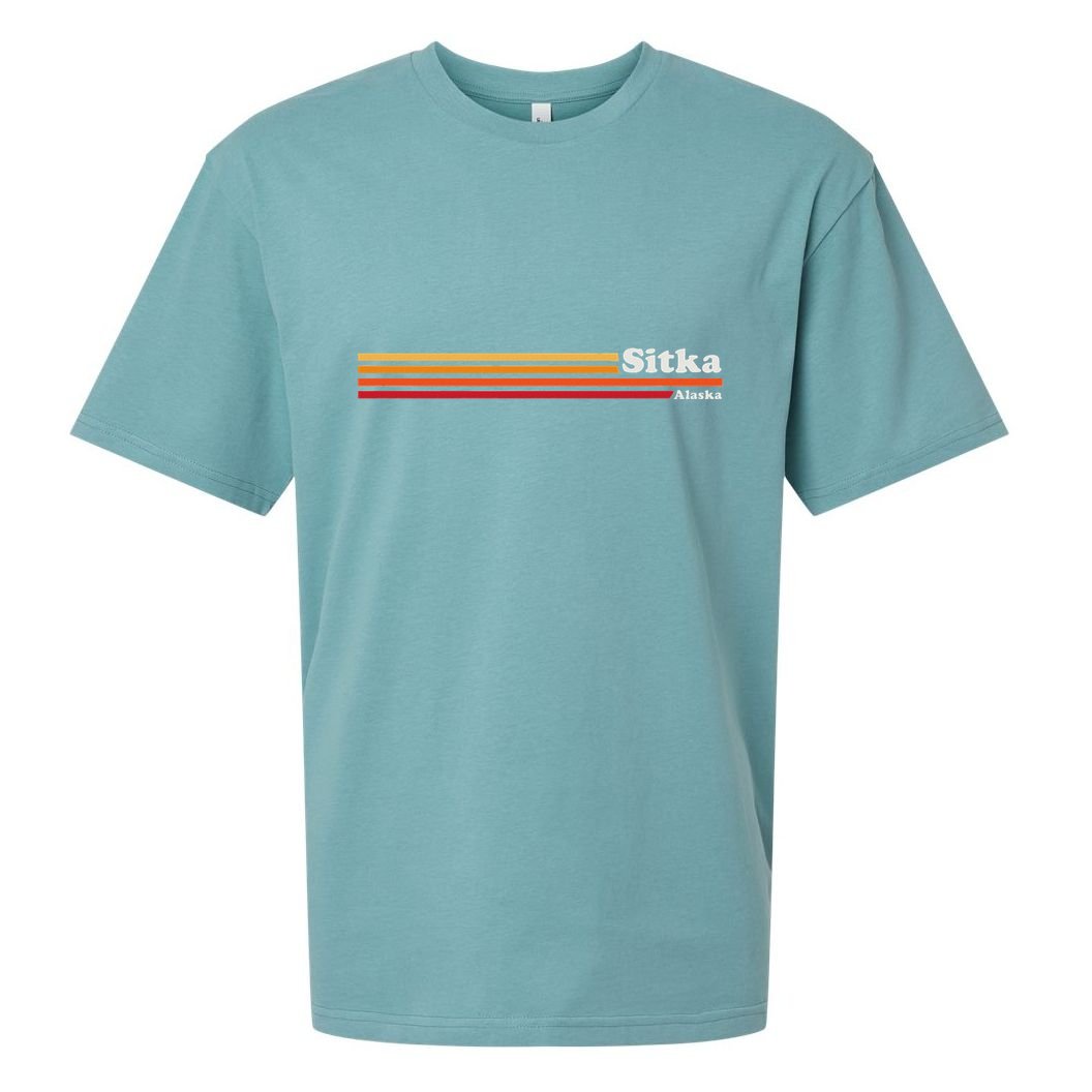 Vintage 1980s Graphic Style Sitka Alaska Sueded Cloud Jersey T-Shirt