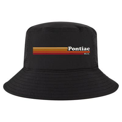 Vintage 1980s Graphic Style Pontiac Michigan Cool Comfort Performance Bucket Hat