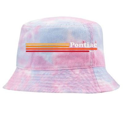 Vintage 1980s Graphic Style Pontiac Michigan Tie-Dyed Bucket Hat