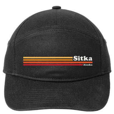 Vintage 1980s Graphic Style Sitka Alaska 7-Panel Snapback Hat