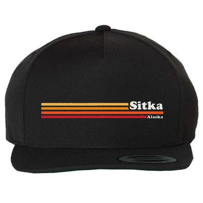 Vintage 1980s Graphic Style Sitka Alaska Wool Snapback Cap