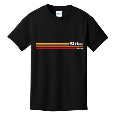 Vintage 1980s Graphic Style Sitka Alaska Kids T-Shirt