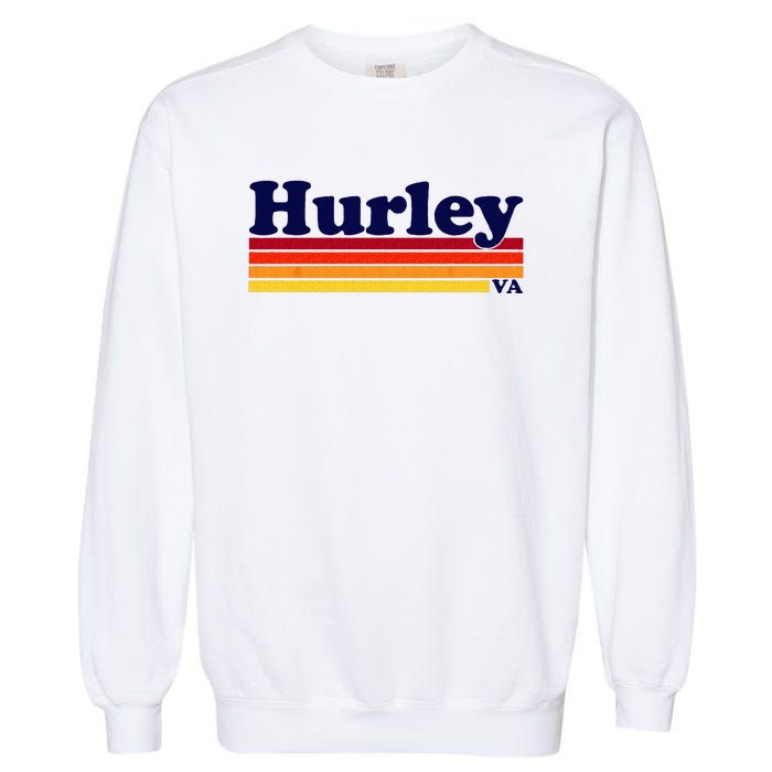 Vintage 1980s Graphic Style Hurley Virginia Garment-Dyed Sweatshirt