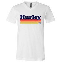 Vintage 1980s Graphic Style Hurley Virginia V-Neck T-Shirt