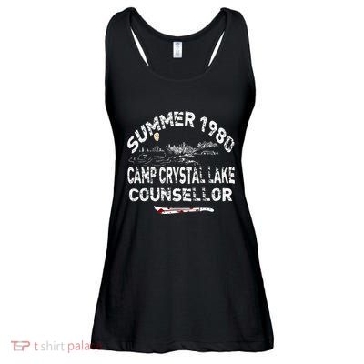 Vintage 1980s Horror Movies Fan CW Crystal Lake Slasher Film Ladies Essential Flowy Tank