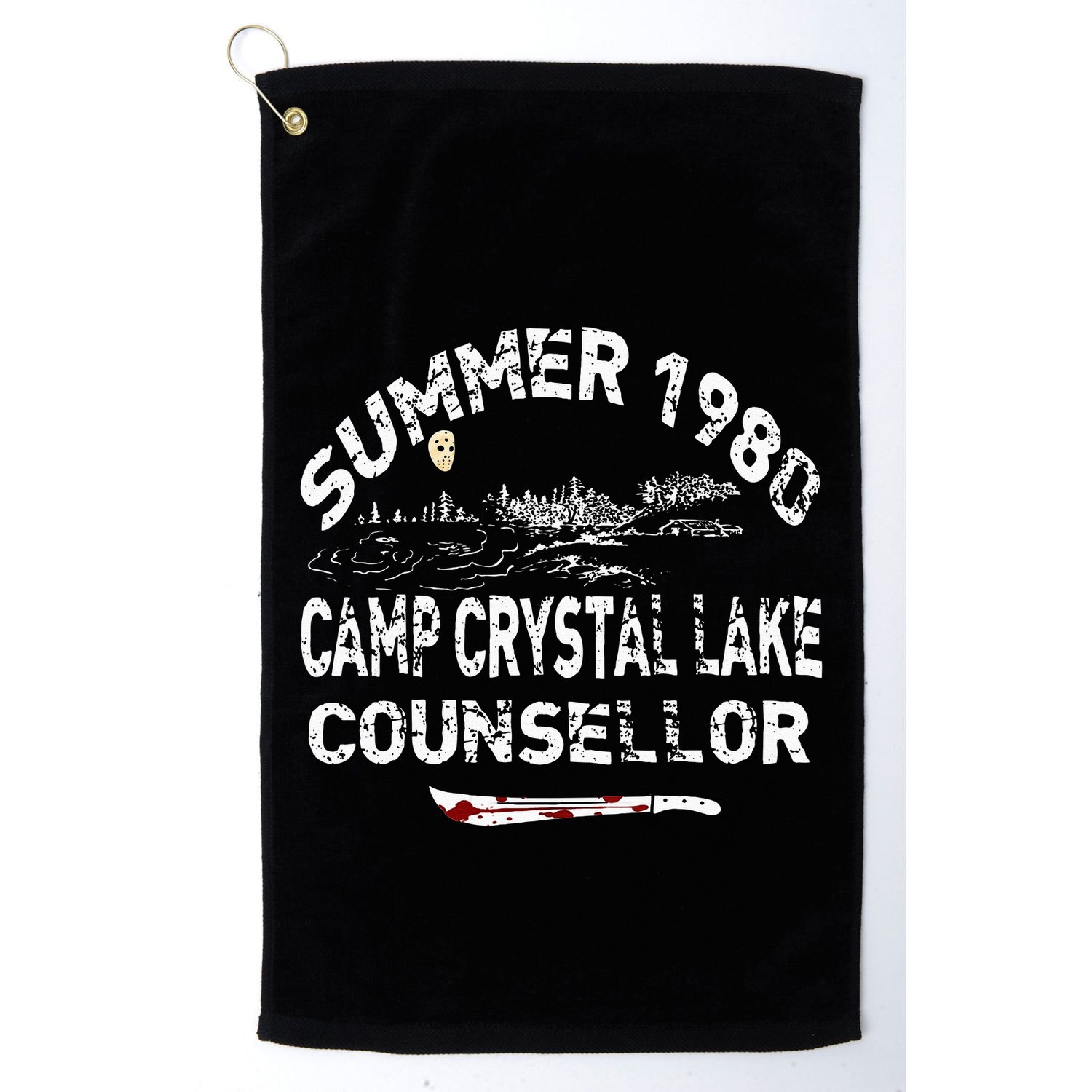 Vintage 1980s Horror Movies Fan CW Crystal Lake Slasher Film Golf Towel