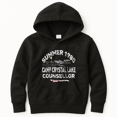 Vintage 1980s Horror Movies Fan CW Crystal Lake Slasher Film Kids Hoodie