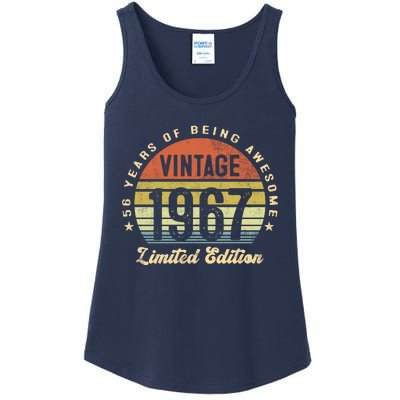 Vintage 1967 Limited Edition Birthday 56th Dad Birthday Grandpa Birthday Ladies Essential Tank