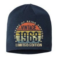 Vintage 1963 Limited Edition 60 Year Old Gifts 60th Birthday Sustainable Beanie