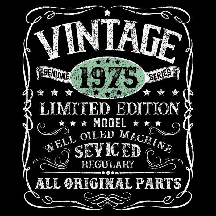 Vintage 1975 Limited Edition 50 Years Old 50th Birthday Performance Shirt