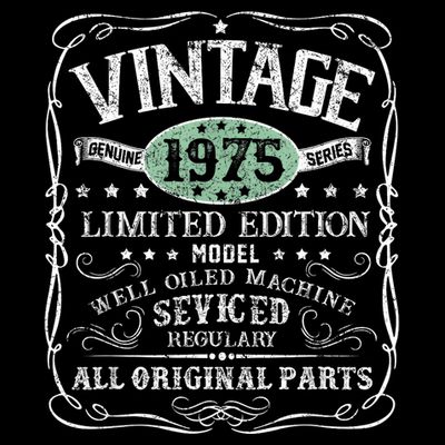 Vintage 1975 Limited Edition 50 Years Old 50th Birthday T-Shirt