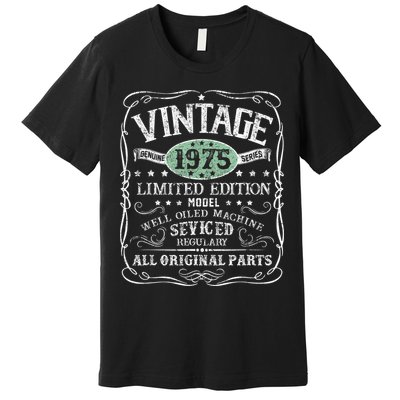 Vintage 1975 Limited Edition 50 Years Old 50th Birthday Premium T-Shirt