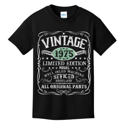 Vintage 1975 Limited Edition 50 Years Old 50th Birthday Kids T-Shirt