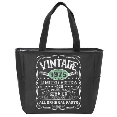 Vintage 1975 Limited Edition 50 Years Old 50th Birthday Zip Tote Bag