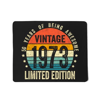 Vintage 1973 Limited Edition 50 Year Old Gifts 50th Birthday Mousepad