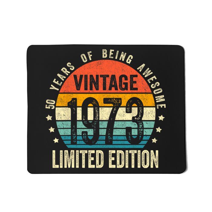 Vintage 1973 Limited Edition 50 Year Old Gifts 50th Birthday Mousepad