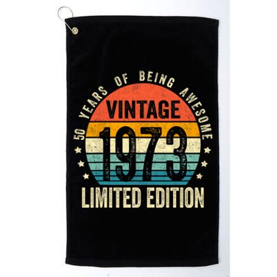 Vintage 1973 Limited Edition 50 Year Old Gifts 50th Birthday Platinum Collection Golf Towel