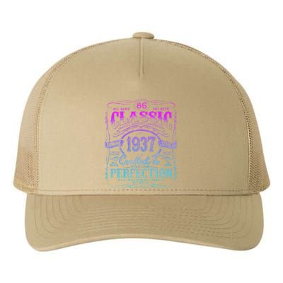 Vintage 1937 Limited Edition 86 Year Old 86th Birthday Cute Yupoong Adult 5-Panel Trucker Hat