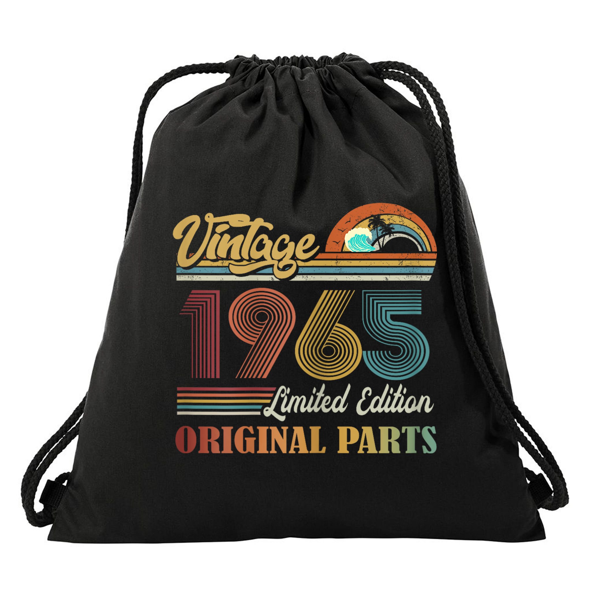 Vintage 1965 Limited Edition Original Parts 59 Years Old Drawstring Bag