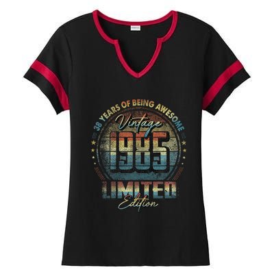 Vintage 1985 Limited Edition 38 Year Old 38th Birthday Ladies Halftime Notch Neck Tee