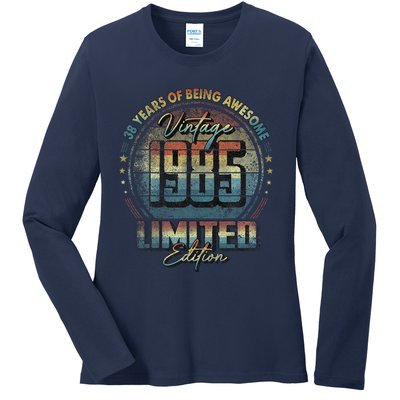 Vintage 1985 Limited Edition 38 Year Old 38th Birthday Ladies Long Sleeve Shirt