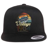 Vintage 1984 Limited Edition Vintage Birthday Gift Idea Flat Bill Trucker Hat