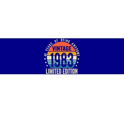 Vintage 1983 Limited Edition 40 Year Old Gifts 40th Birthday Bumper Sticker