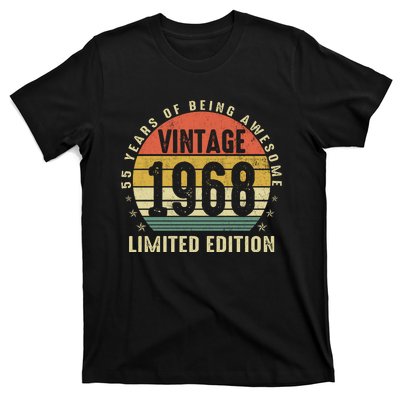 Vintage 1968 Limited Edition 55 Year Old Gifts 55th Birthday T-Shirt