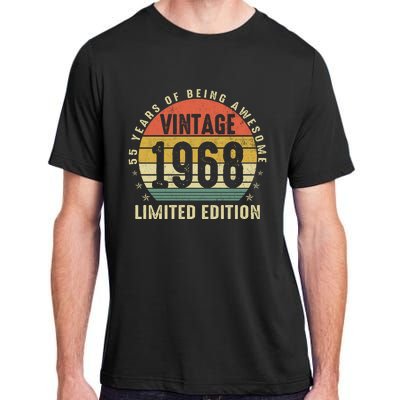 Vintage 1968 Limited Edition 55 Year Old Gifts 55th Birthday Adult ChromaSoft Performance T-Shirt