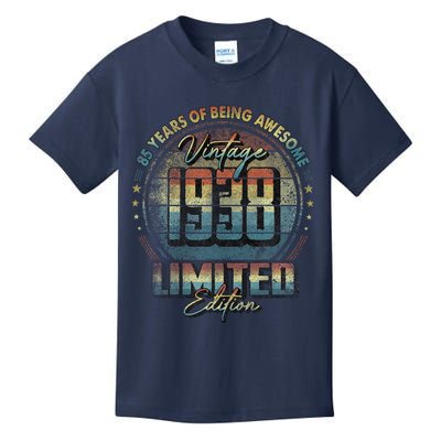 Vintage 1938 Limited Edition 85 Year Old 85th Birthday Kids T-Shirt