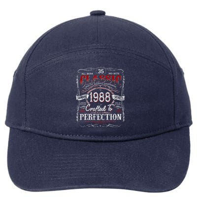 Vintage 1988 Limited Edition 35 Year Old 35th Birthday Cute 7-Panel Snapback Hat