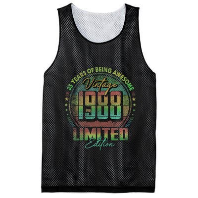 Vintage 1988 Limited Edition 35 Year Old 35th Birthday Mesh Reversible Basketball Jersey Tank