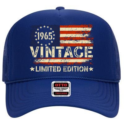 Vintage 1965 Limited Edition 59 Year Old Gifts 59th Birthday High Crown Mesh Back Trucker Hat