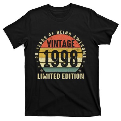 Vintage 1998 Limited Edition 25 Year Old Gifts 25th Birthday T-Shirt