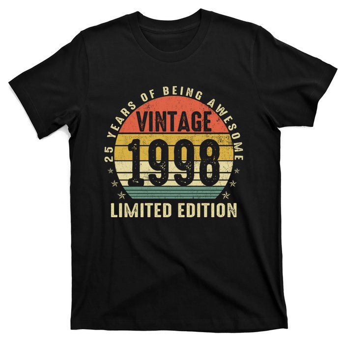 Vintage 1998 Limited Edition 25 Year Old Gifts 25th Birthday T-Shirt