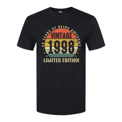 Vintage 1998 Limited Edition 25 Year Old Gifts 25th Birthday Softstyle CVC T-Shirt