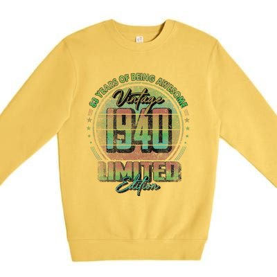 Vintage 1940 Limited Edition 83 Year Old 83rd Birthday Premium Crewneck Sweatshirt