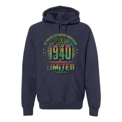 Vintage 1940 Limited Edition 83 Year Old 83rd Birthday Premium Hoodie