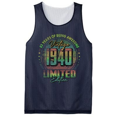 Vintage 1940 Limited Edition 83 Year Old 83rd Birthday Mesh Reversible Basketball Jersey Tank