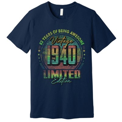 Vintage 1940 Limited Edition 83 Year Old 83rd Birthday Premium T-Shirt