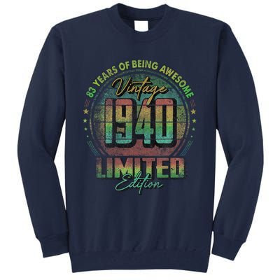 Vintage 1940 Limited Edition 83 Year Old 83rd Birthday Tall Sweatshirt