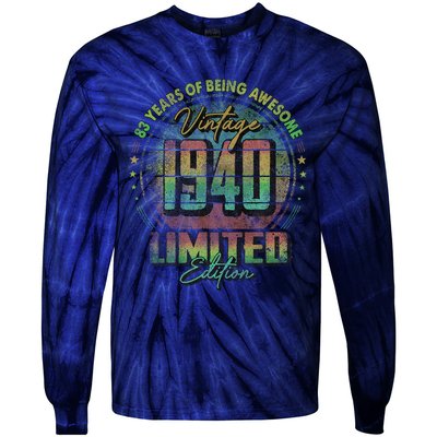 Vintage 1940 Limited Edition 83 Year Old 83rd Birthday Tie-Dye Long Sleeve Shirt