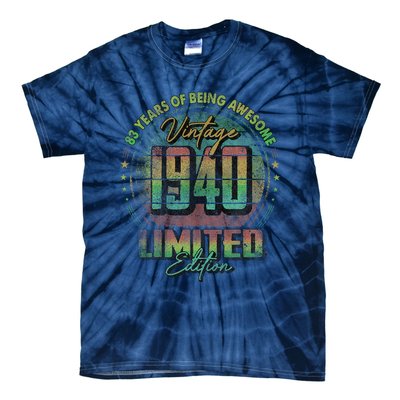 Vintage 1940 Limited Edition 83 Year Old 83rd Birthday Tie-Dye T-Shirt