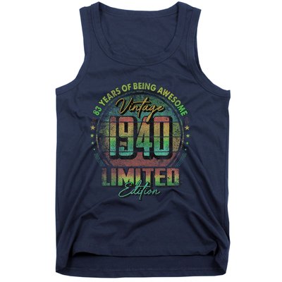 Vintage 1940 Limited Edition 83 Year Old 83rd Birthday Tank Top