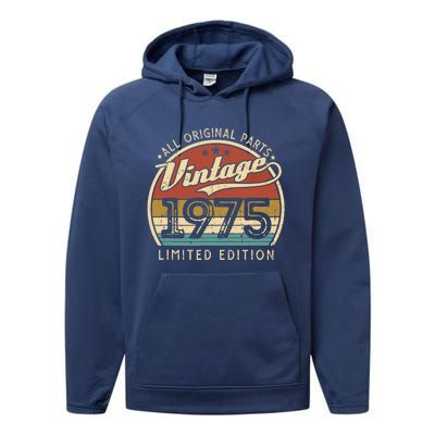 Vintage 1975 Limited Edition 47 Years Old 47th Birthday Performance Fleece Hoodie