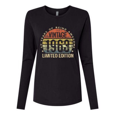 Vintage 1963 Limited Edition 60 Year Old Gifts 60th Birthday Womens Cotton Relaxed Long Sleeve T-Shirt