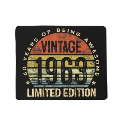 Vintage 1963 Limited Edition 60 Year Old Gifts 60th Birthday Mousepad