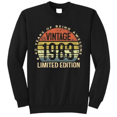 Vintage 1983 Limited Edition 40 Year Old Gifts 40th Birthday Tall Sweatshirt