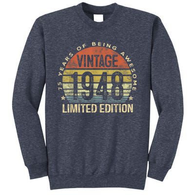 Vintage 1948 Limited Edition 75 Year Old Gifts 75th Birthday Present Sweatshirt